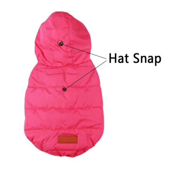 🎉HOST PICK | Luxe Boutique✨ New! Pink Fleece Lined Hooded Puffer Dog Jacket - Picture 2 of 9
